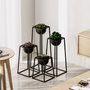 Aberto Design GED-018 Maceta Decorativa de Metal Negra